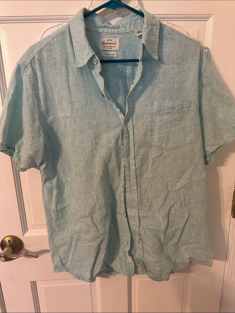 Weatherproof Light blue Short-Sleeve Button-Down Shirt